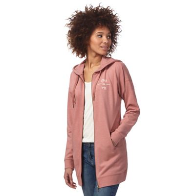 Dark pink longline hoodie